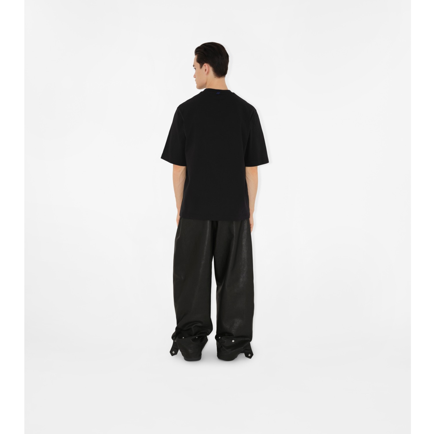 Cotton Tshirt in Black Men Burberry® Official