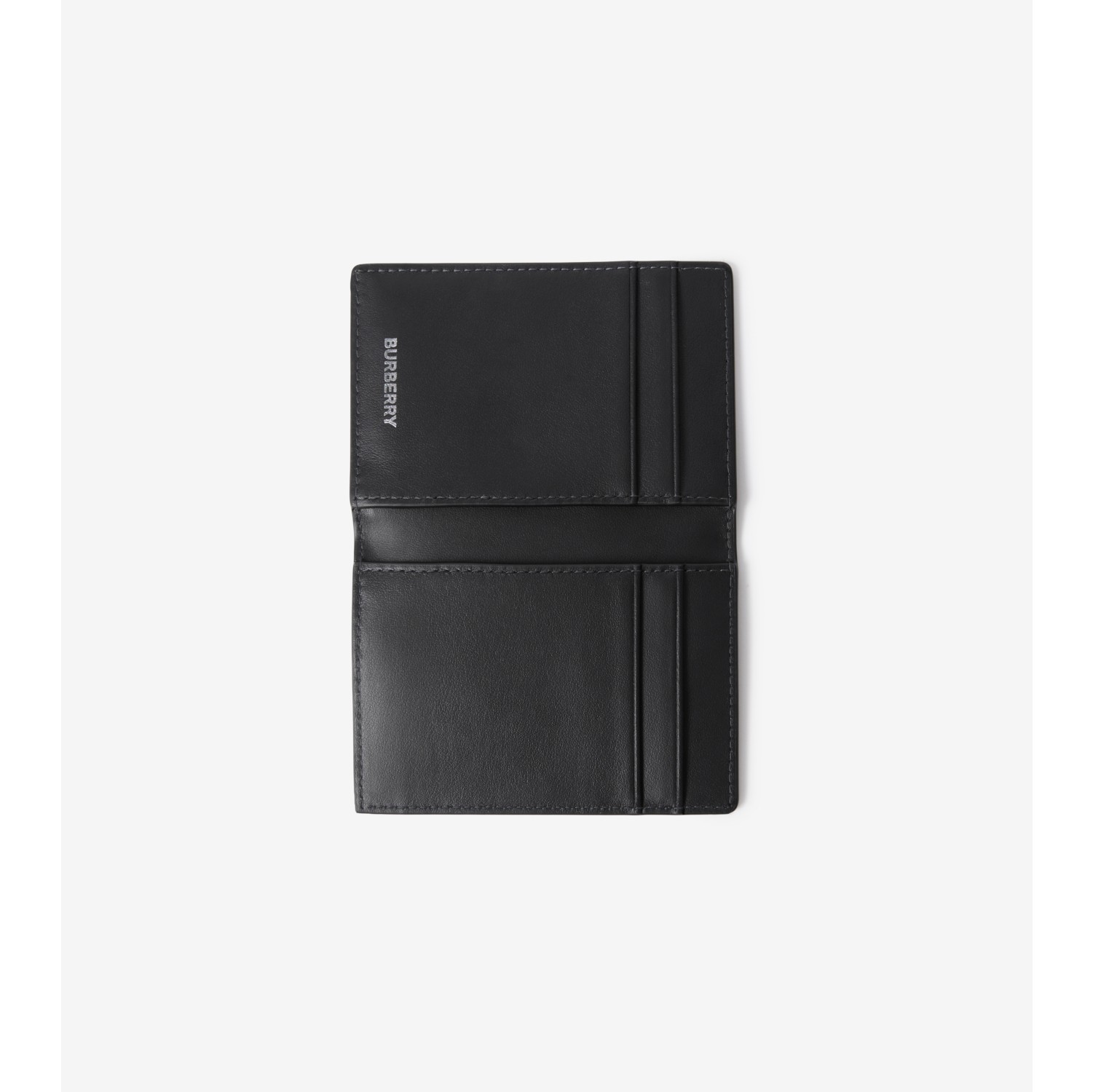 Check Card Case in Charcoal - Men