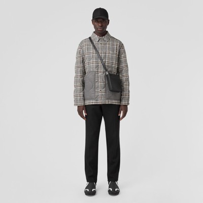 black and white flannel overshirt