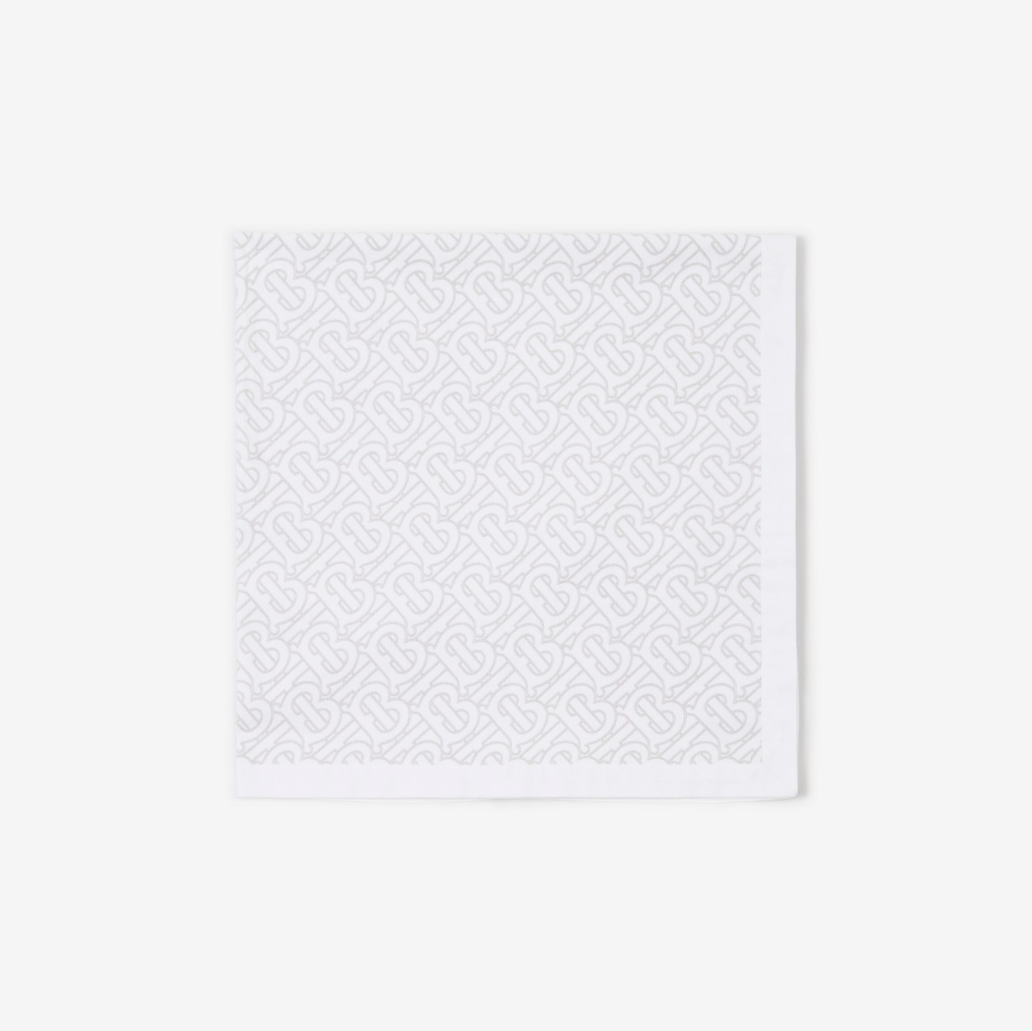 专属标识弹力棉质婴儿毛毯 (鸽白色) - 儿童 | Burberry® 博柏利官网