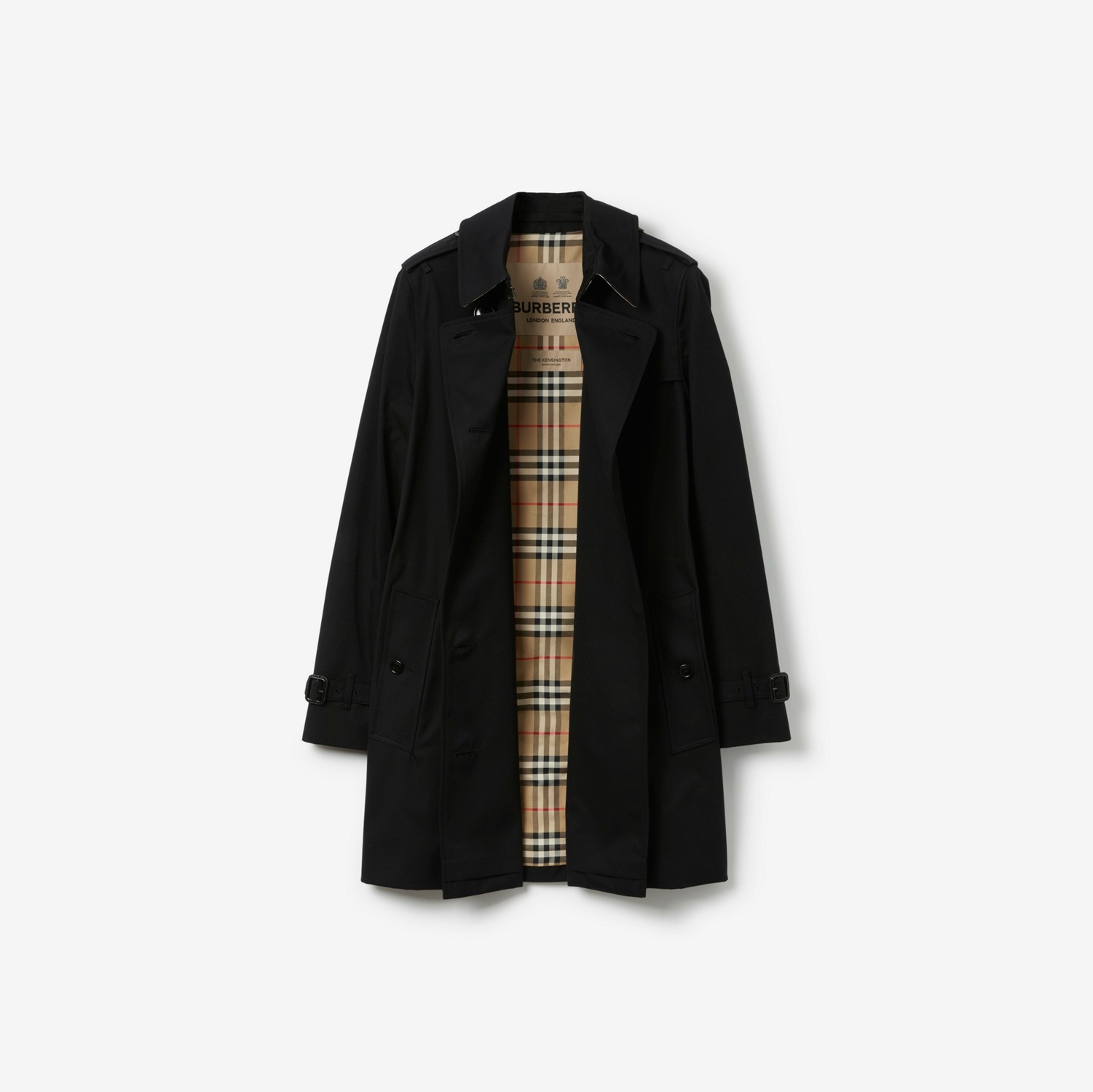 Short Kensington Heritage Trench Coat in Black - Women | Burberry® Official