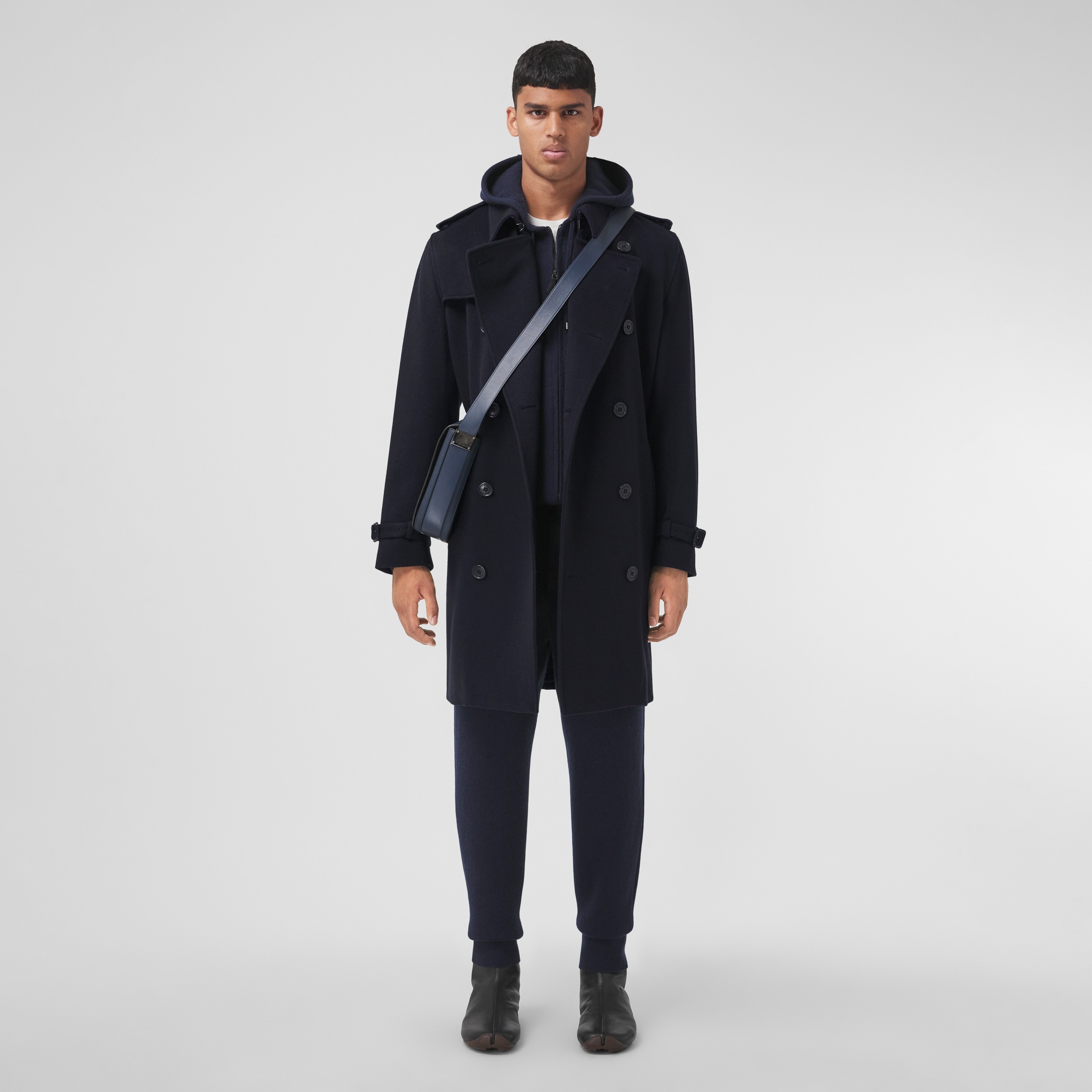 Cashmere Trench Coat in Navy - Men | Burberry® Official - 1