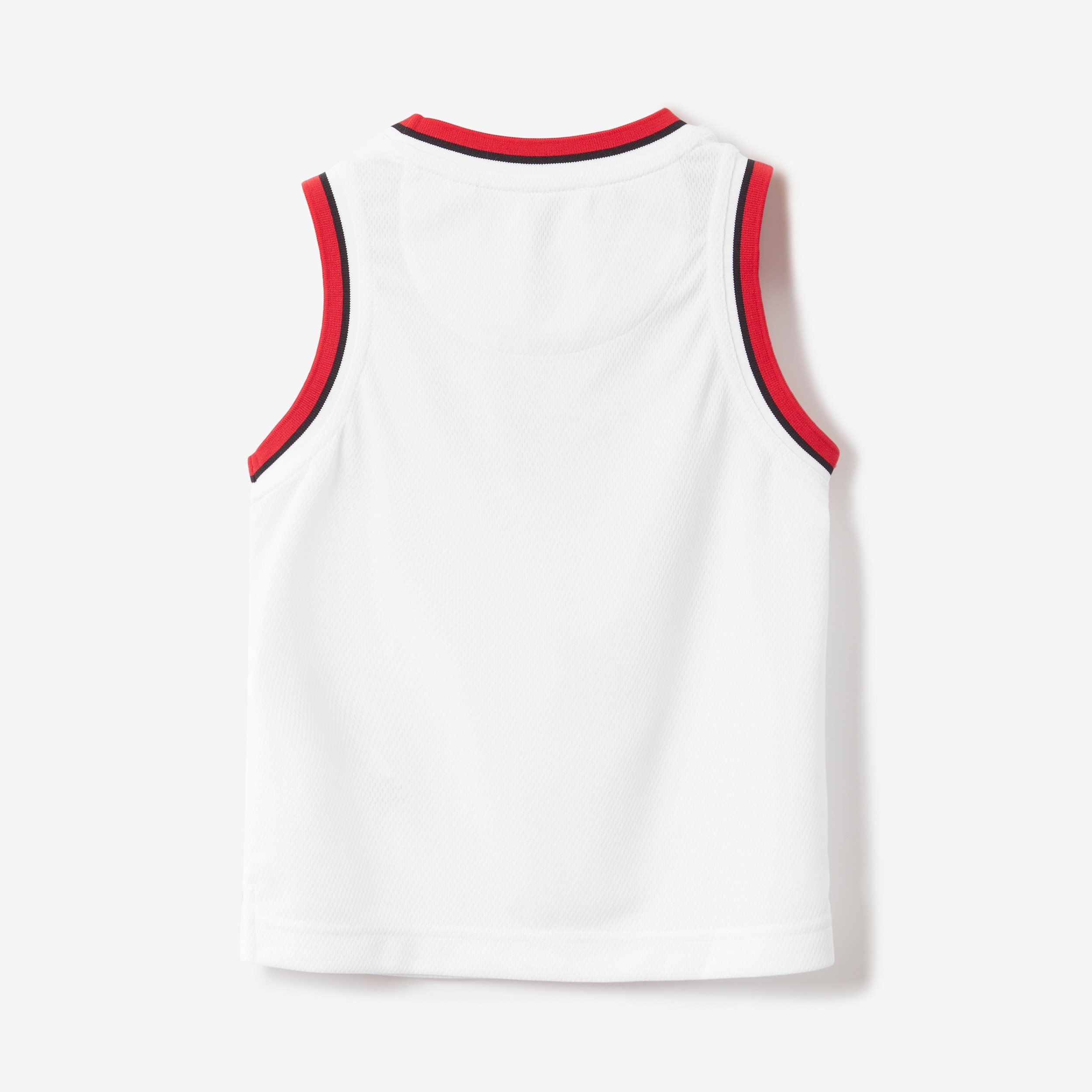 Logo Script Jersey Mesh Vest in White | Burberry® Official - 2