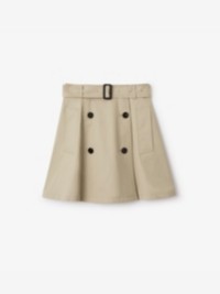 Gabardine Trench Mini Skirt