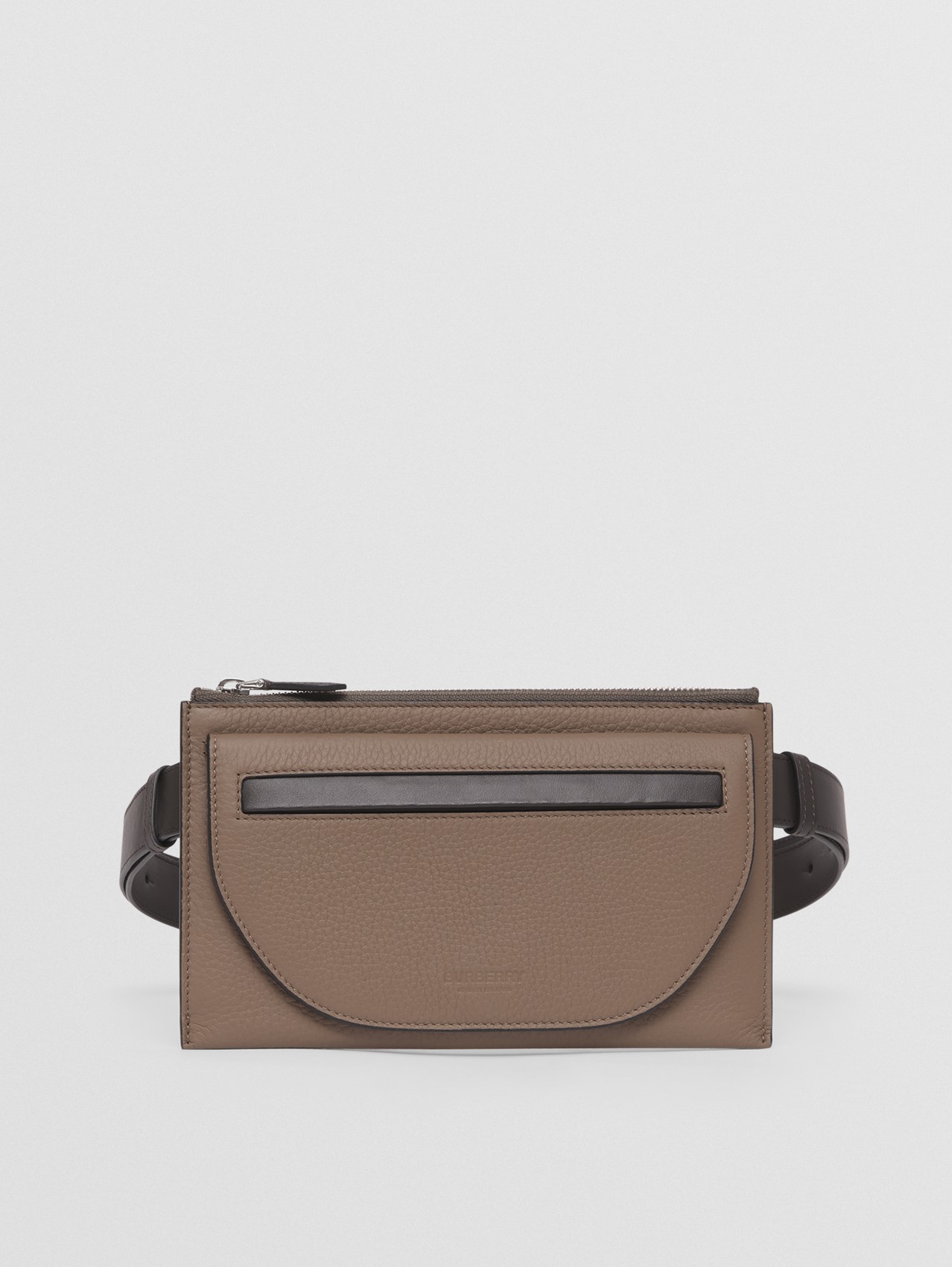 Two-tone Leather Olympia Belt Bag in Light Acorn/tan