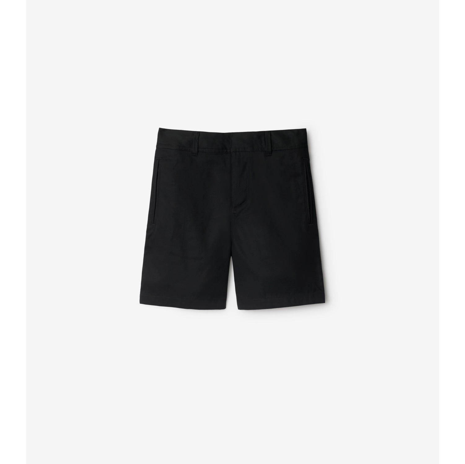 Cotton Blend Shorts in Black Burberry Official