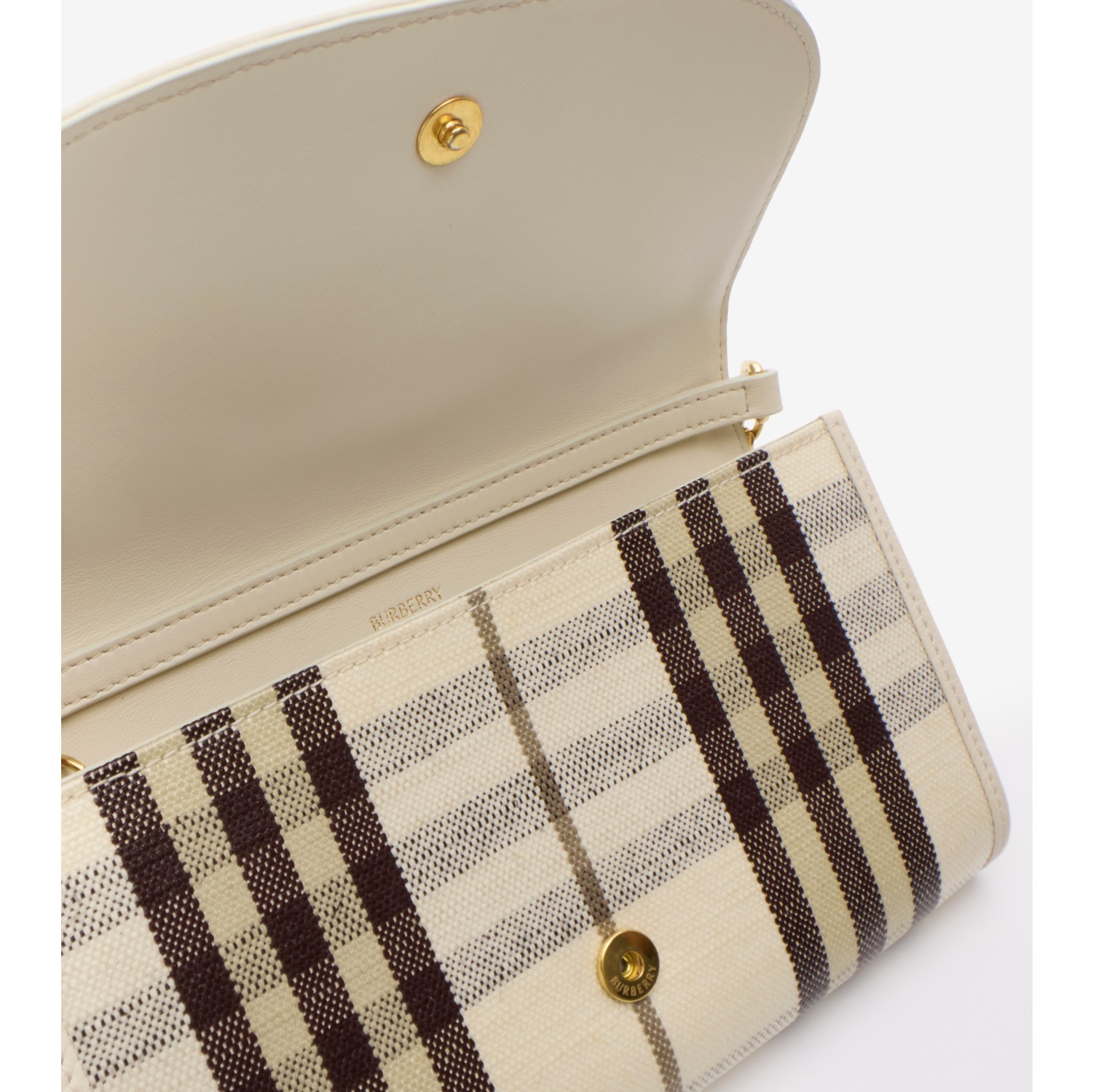 Highlands Chain Strap Wallet​ in Light beige - Women | Burberry® Official