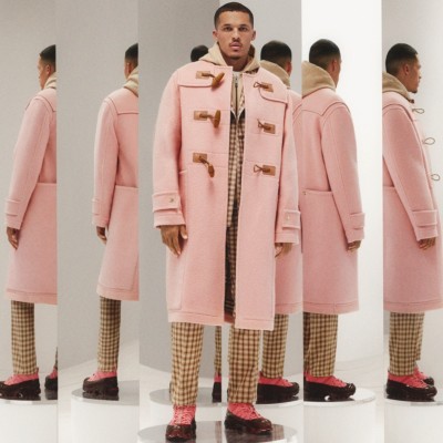 burberry pink wool coat