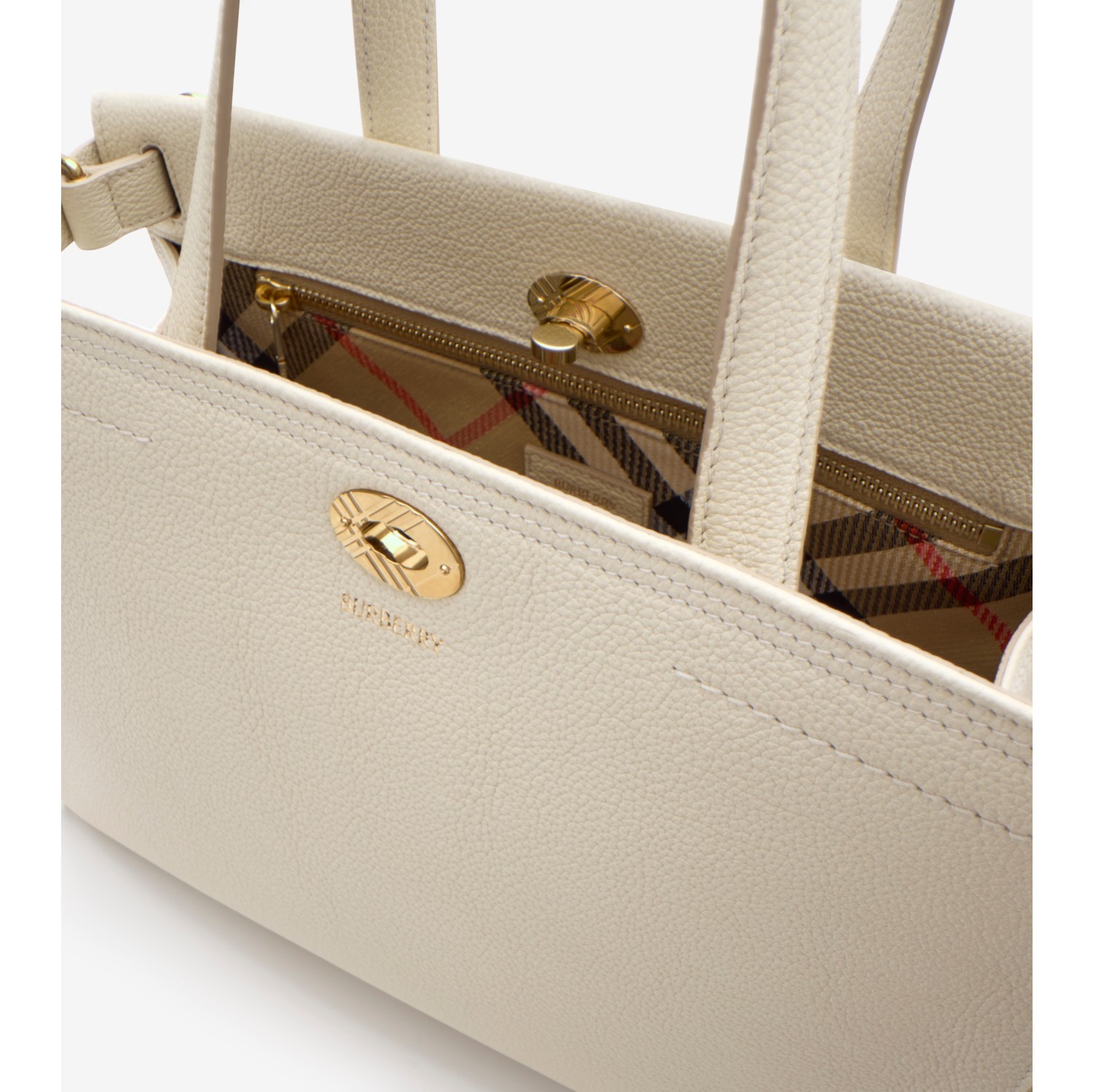 Small Cotswolds Tote in Soap beige - Women, Leather | Burberry® Official