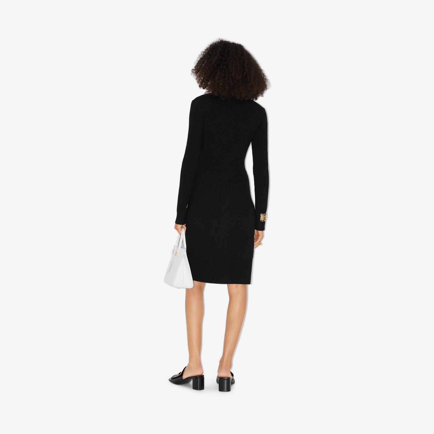 Robe en laine EKD (Noir) - Femme | Site officiel Burberry®