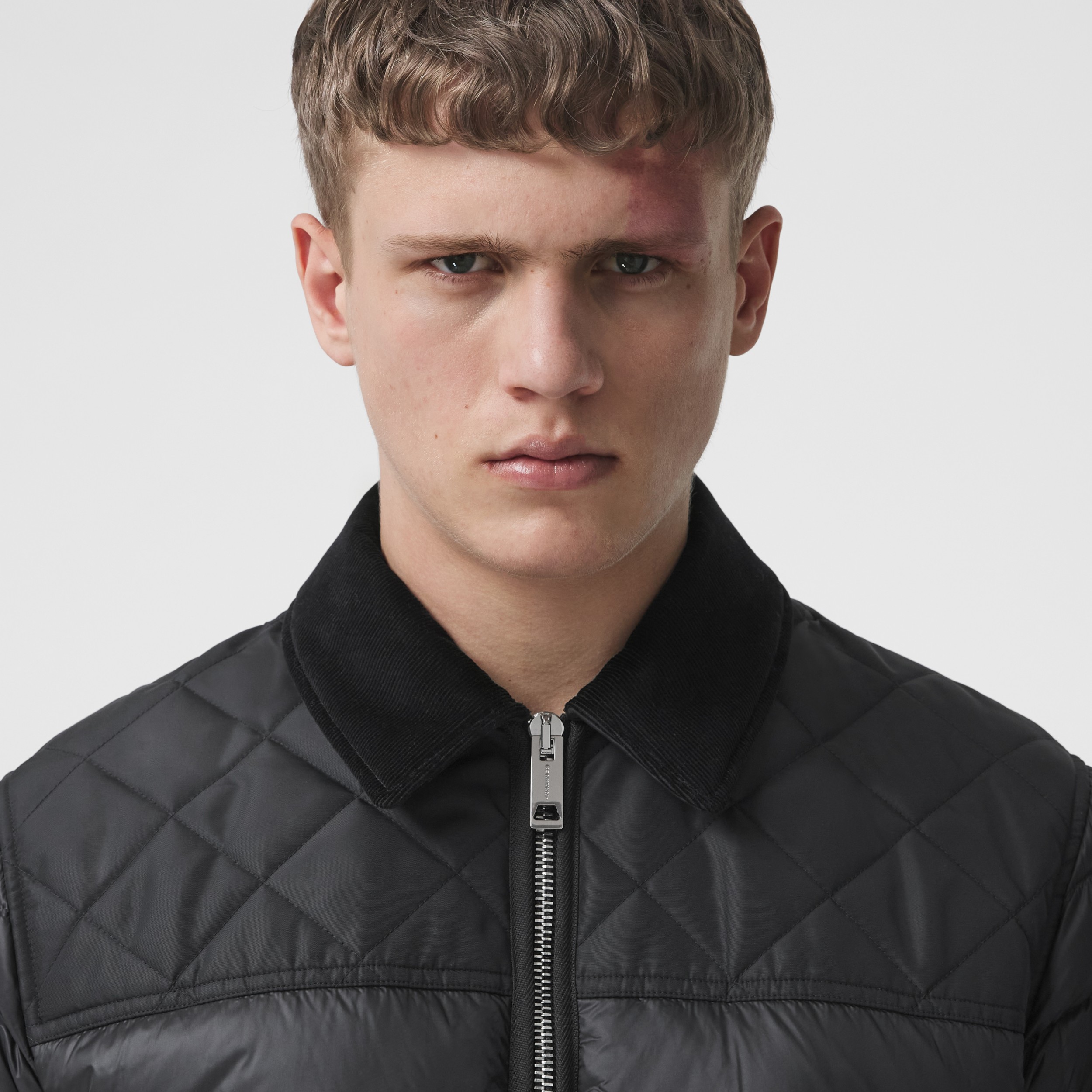 Diamond Quilted Panel Puffer Jacket in Black - Men | Burberry United States