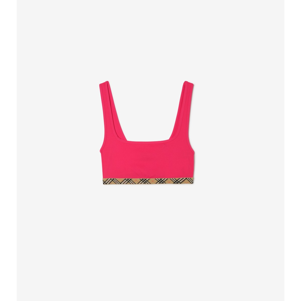  Check Trim Bikini Top