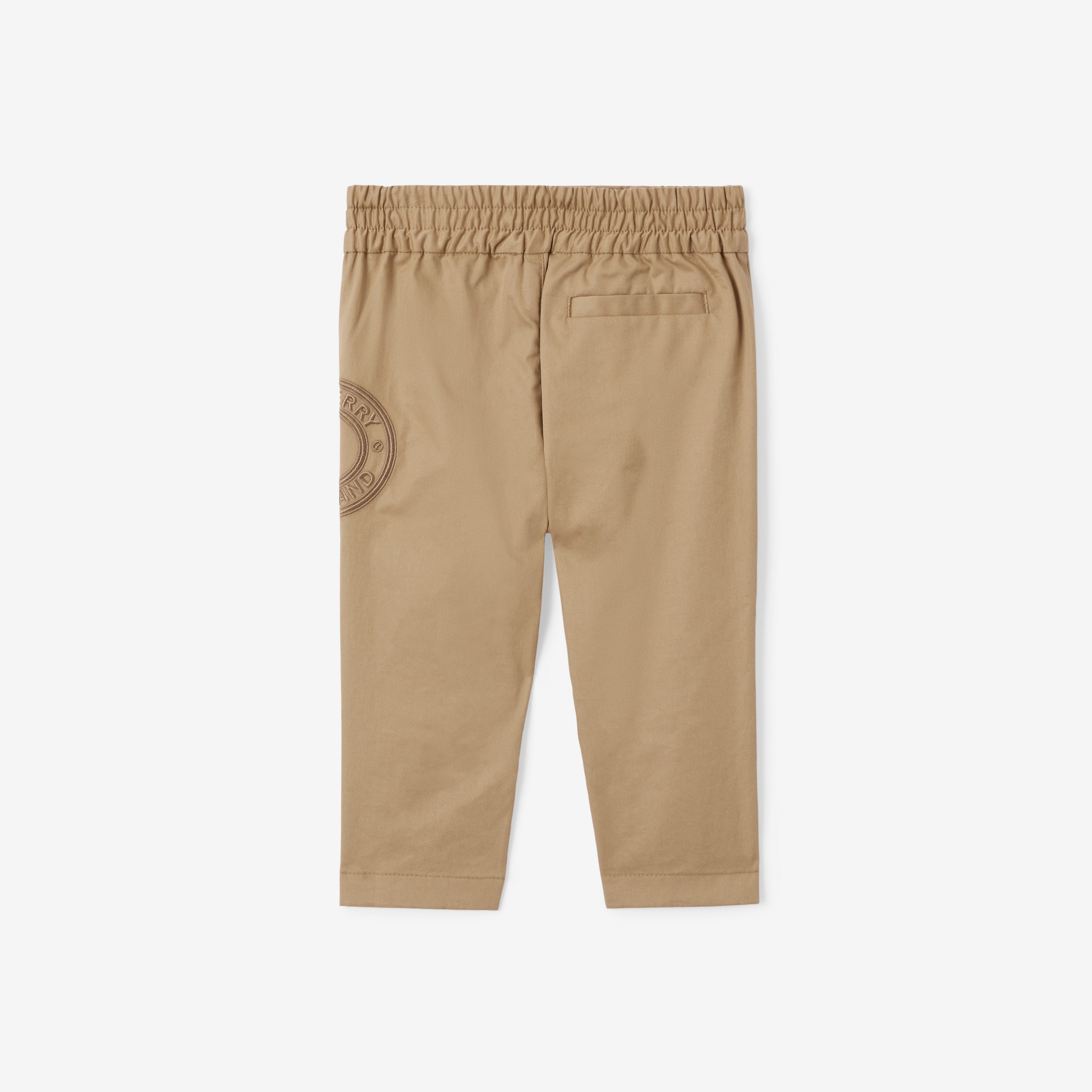Logo Graphic Cotton Twill Chinos in Archive Beige - Children | Burberry® Official - 3
