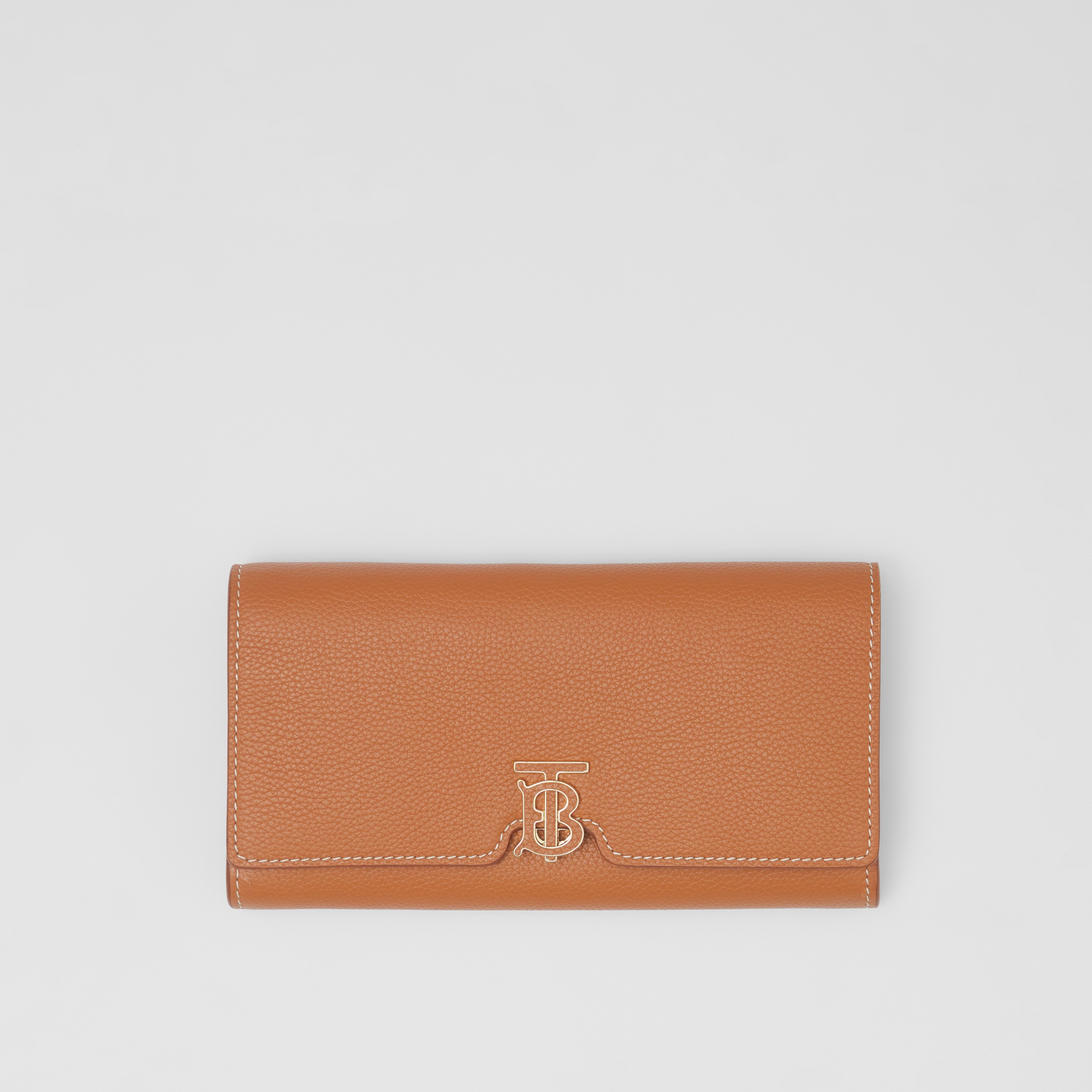 Grainy Leather TB Continental Wallet in Warm Russet Brown - Women | Burberry® Official - 1