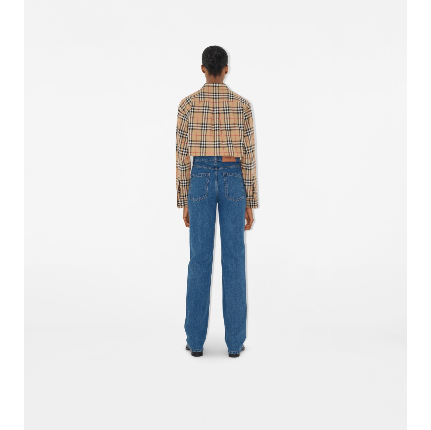 Chemise en coton stretch Check