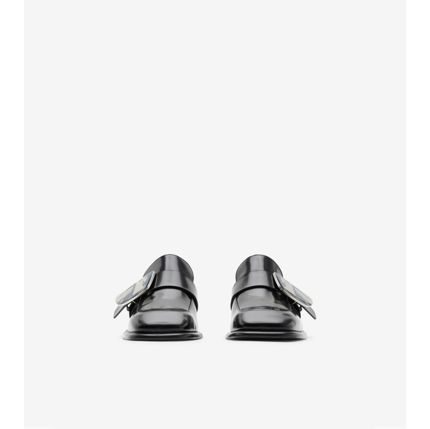 Leather Shield Loafers in Black - Women | Burberry® Official
