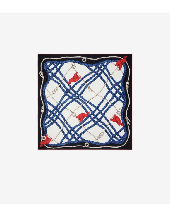 Knot Check Silk Scarf