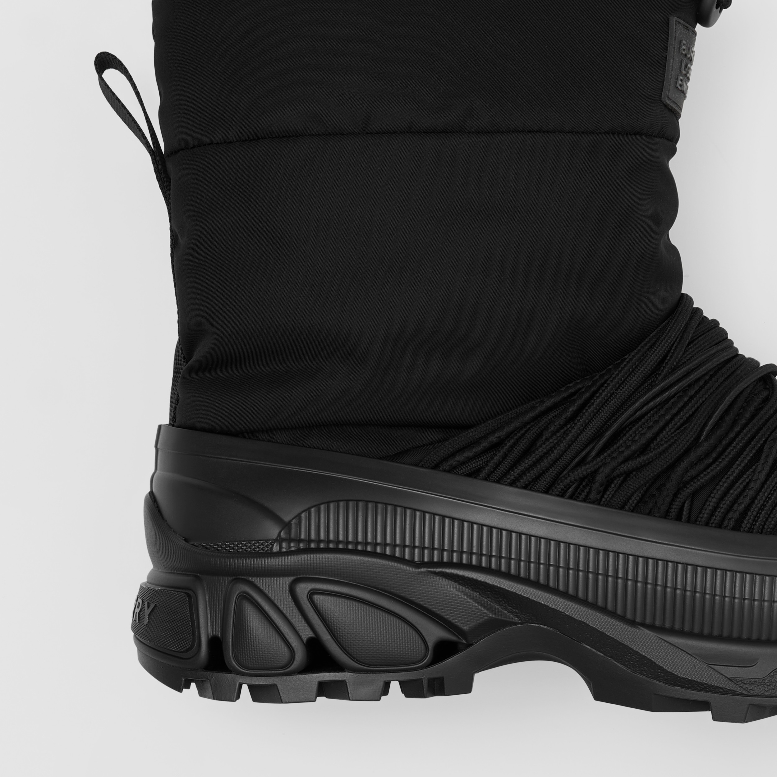Cord Detail Nylon Snow Boots in Black Men Burberry® Official