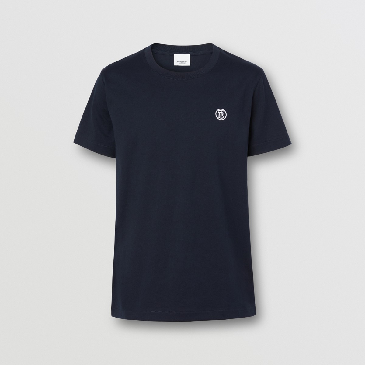 Shop Burberry Cotton T-shirt In Coal Blue