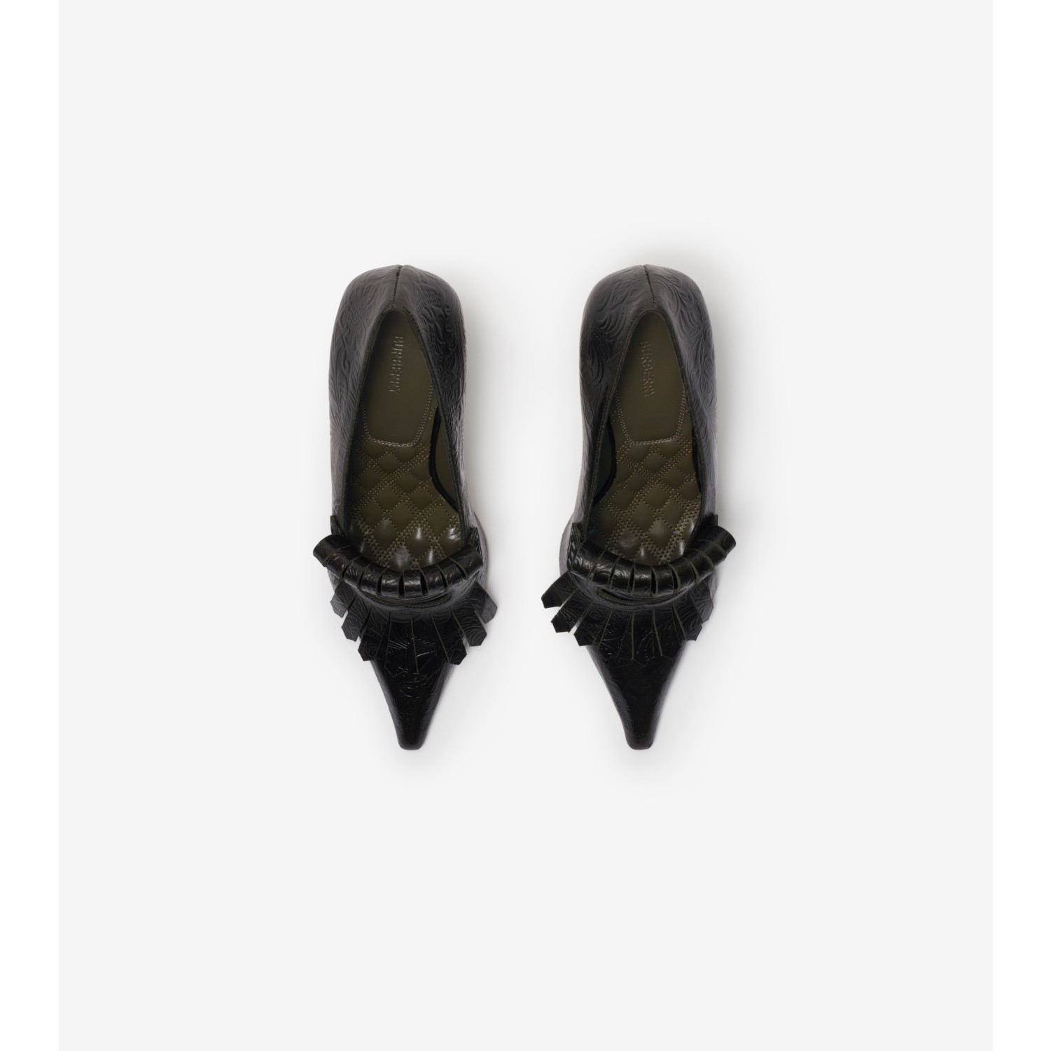 Embossed Cameo Fringe Pumps​