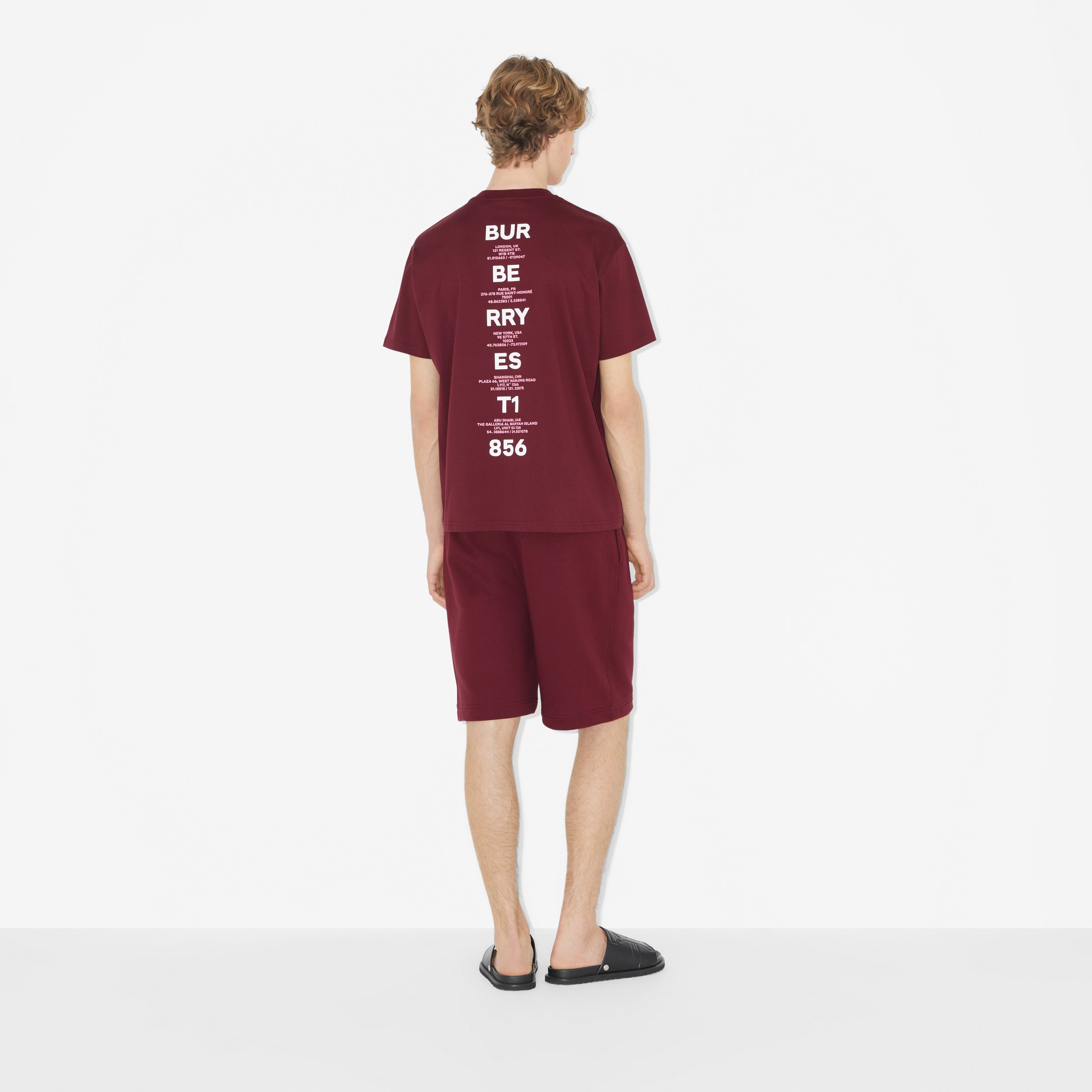 Camiseta de algodão com estampa modernista (Carmesim Intenso) - Homens | Burberry® oficial - 4