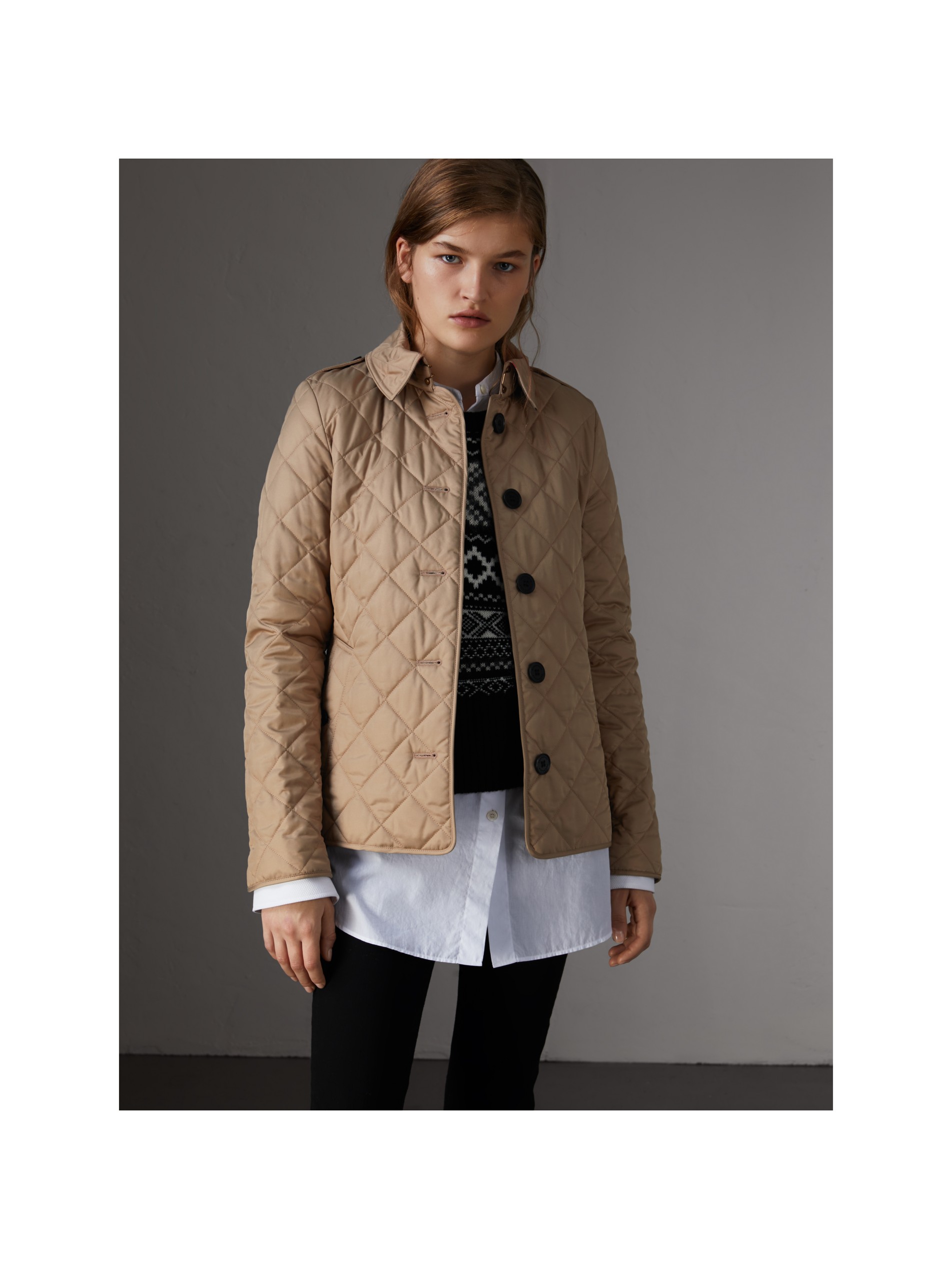 菱形绗缝外套 产品图片01