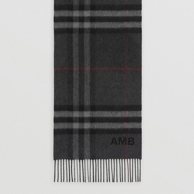 burberry black check scarf