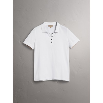 burberry polo shirt womens white