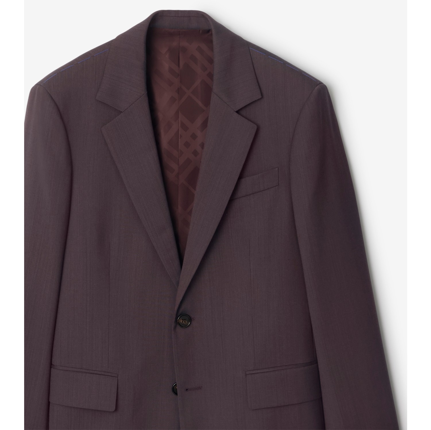 Wool Tailored Jacket in Wine red melange - Men | Burberry® Official
