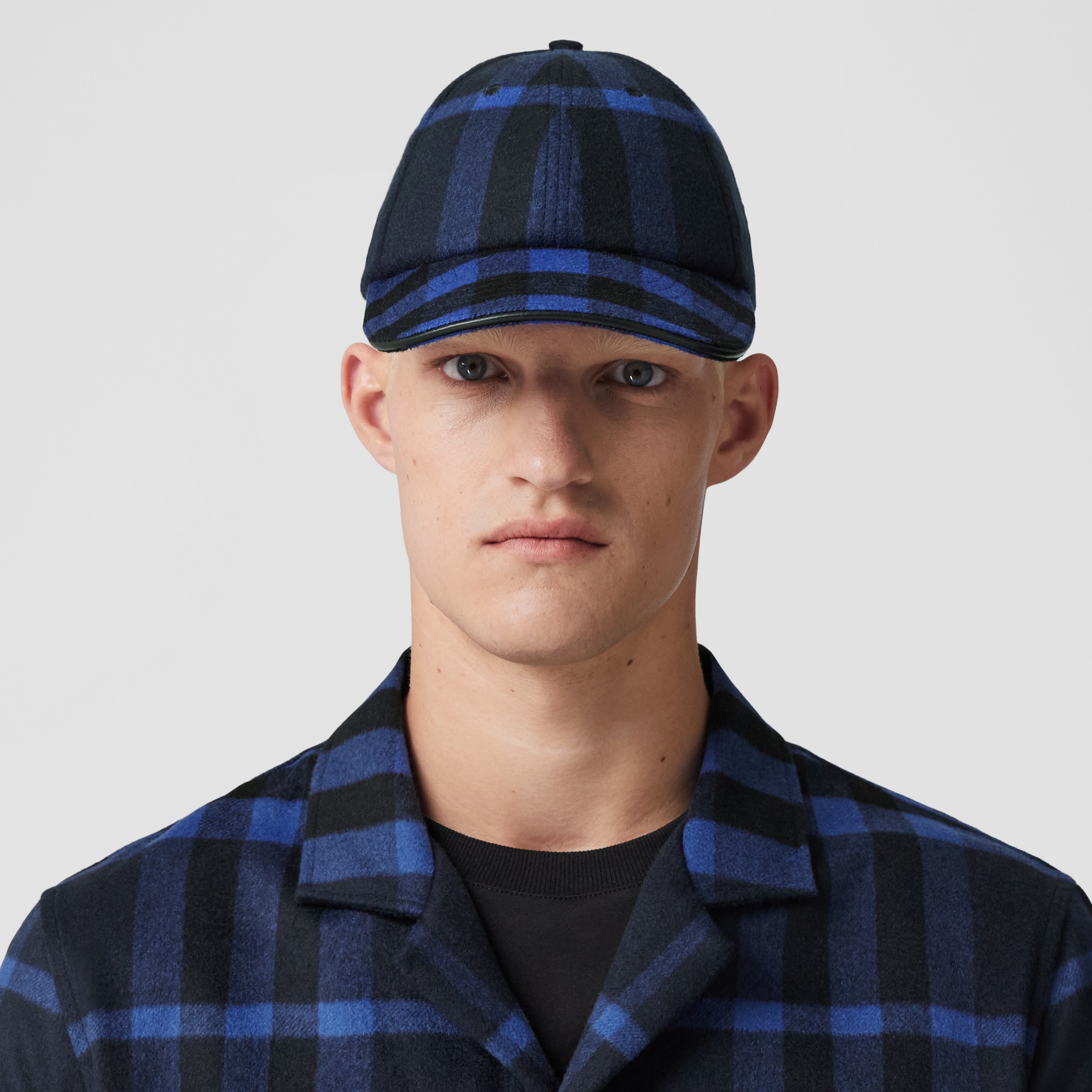 Check Cashmere Shirt – Exclusive Capsule Collection in Deep Royal Blue - Men | Burberry® Official - 2