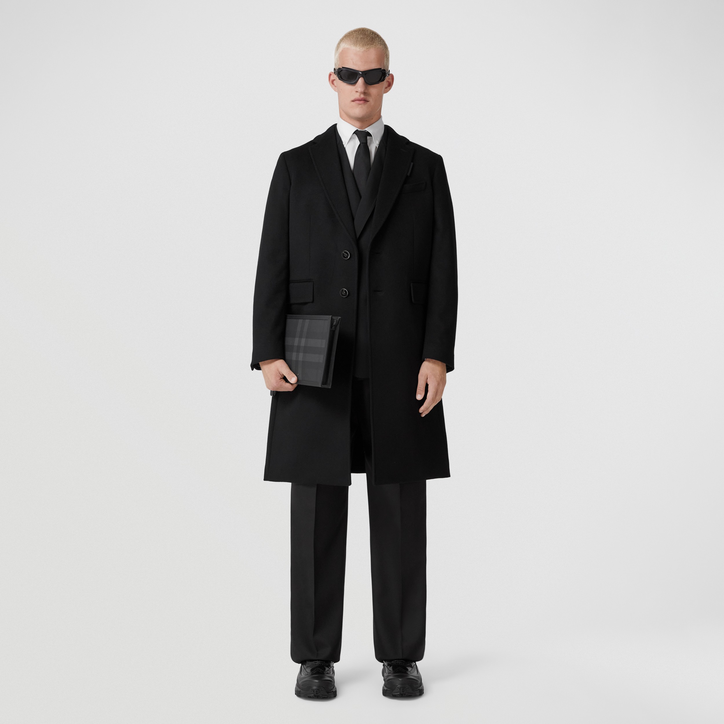 Eleganter Mantel aus Wolle und Kaschmir (Schwarz) - Herren | Burberry® - 1