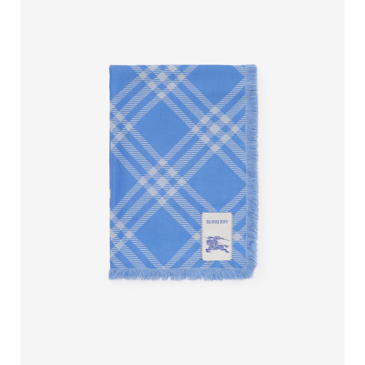  Check Wide Wool Silk Scarf