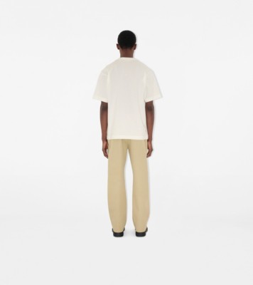 【関税＆送料込み】Burberry Stitch Ekd T-Shirt Cross Stitch EKD​ Cotton T-shirt in Chalk white - Men