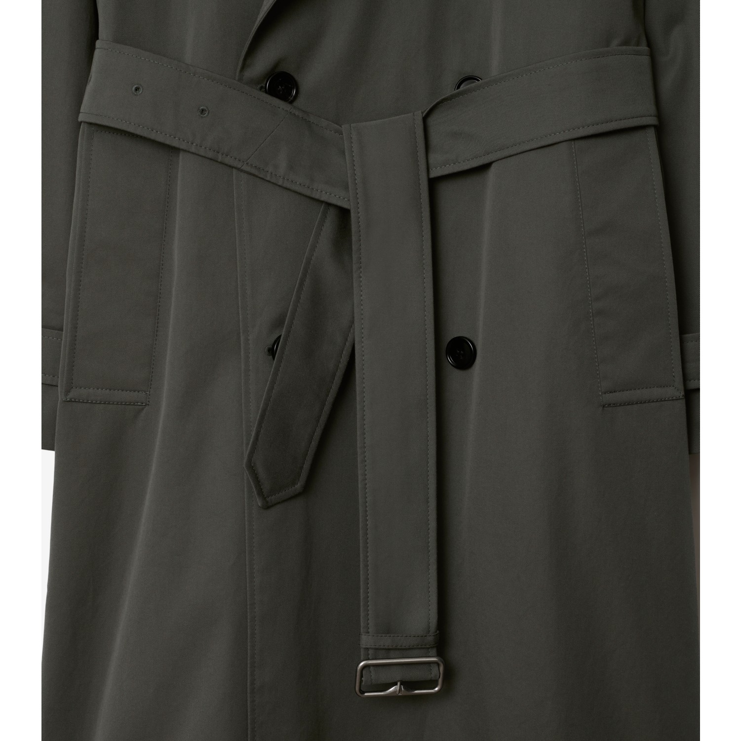 Trench lungo in gabardine