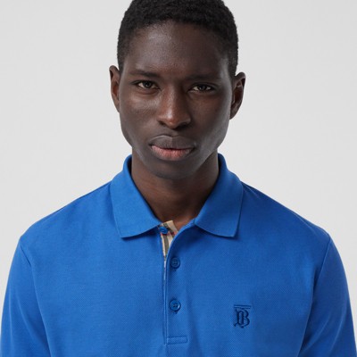 royal blue burberry polo