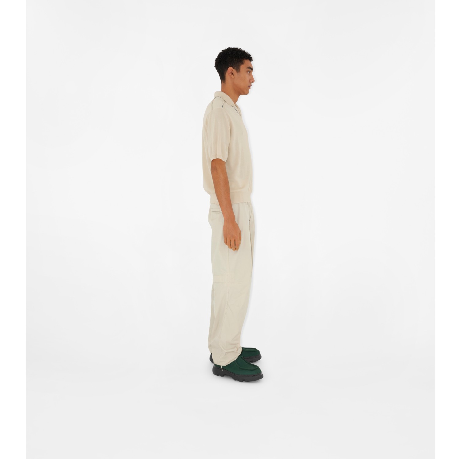 Wool Polo Shirt in Soap - Men | Burberry® Official