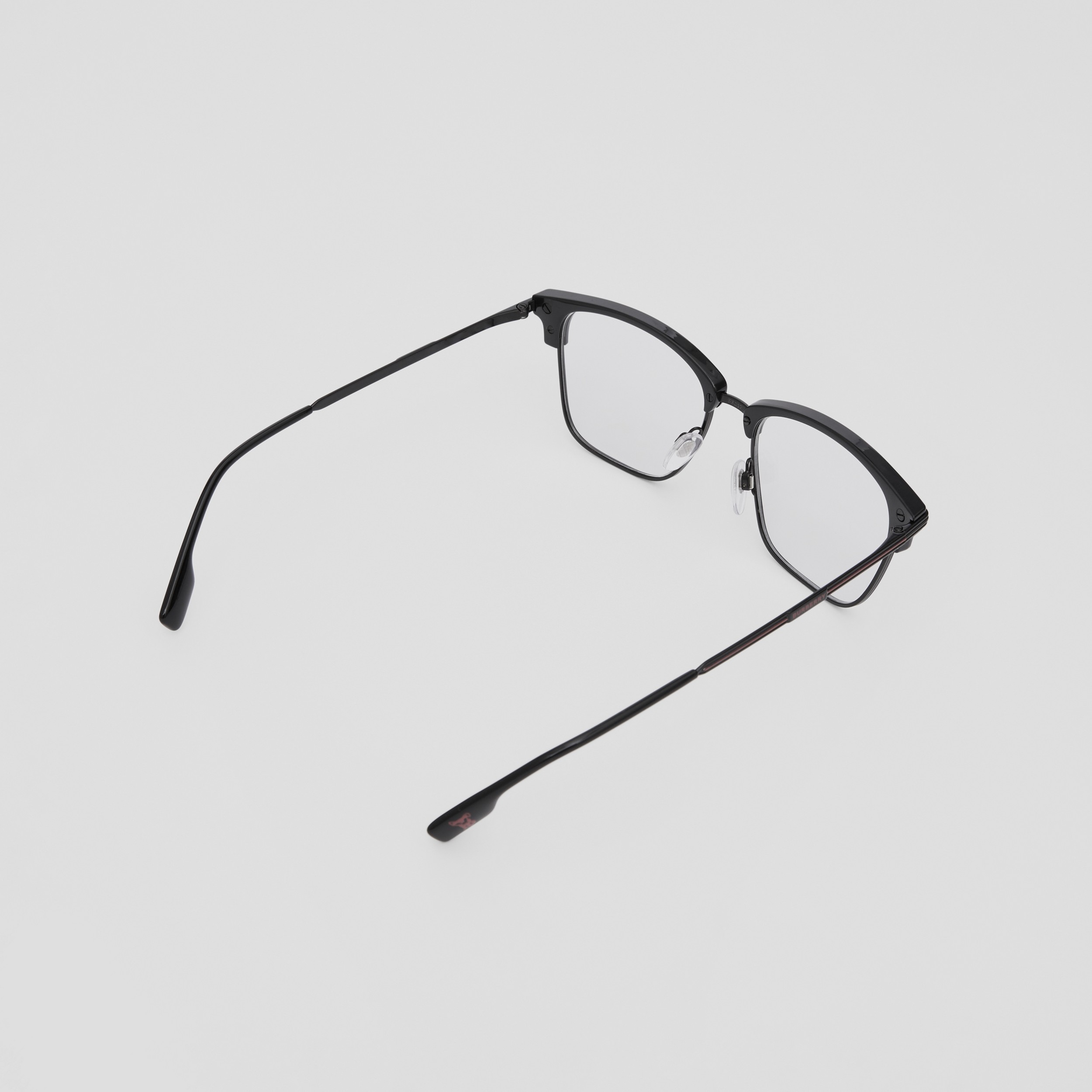 Monture carrée Lola pour lunettes de vue Monogram (Noir) - Femme | Site officiel Burberry® - 4