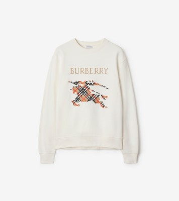 Cross Stitch EKD​ Cotton Sweatshirt in Chalk white - Men