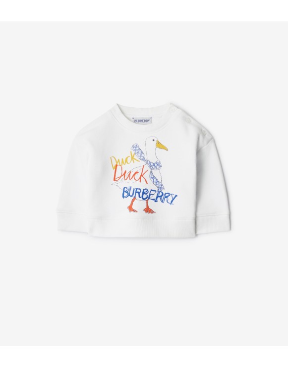 Sweat-shirt en coton à imprimé canard