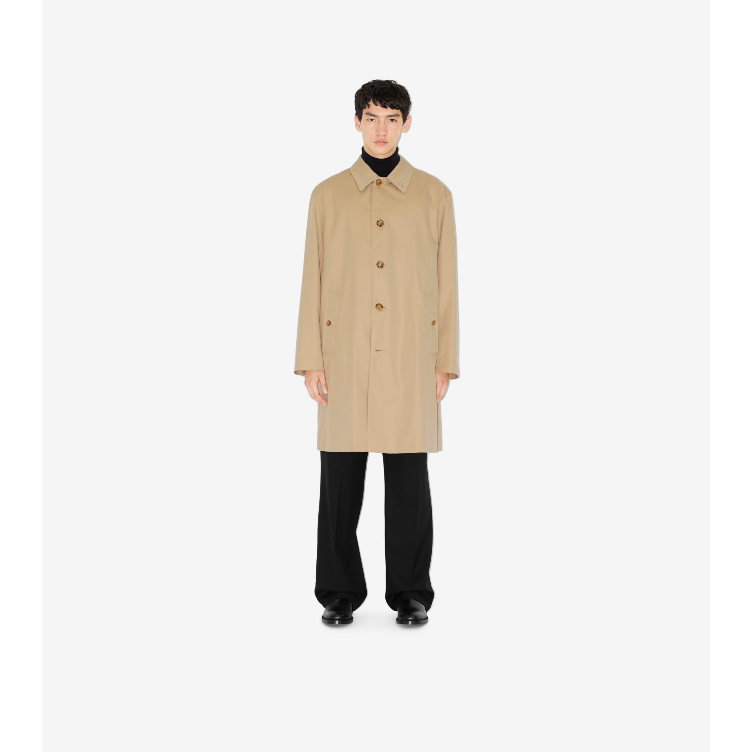 Mid-length Gabardine Car Coat