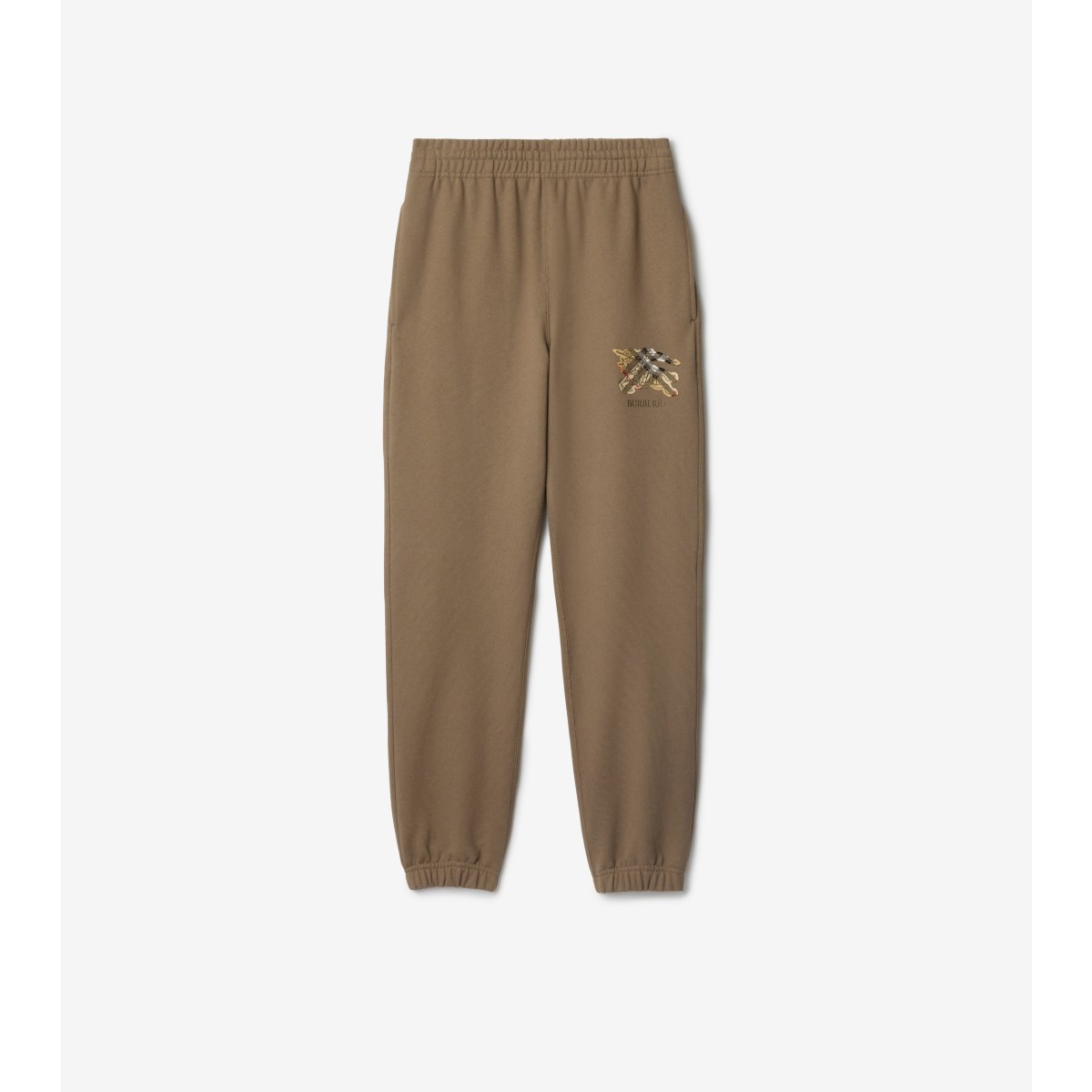 Burberry Equestrian-knight Check Jogging Pants In Brown