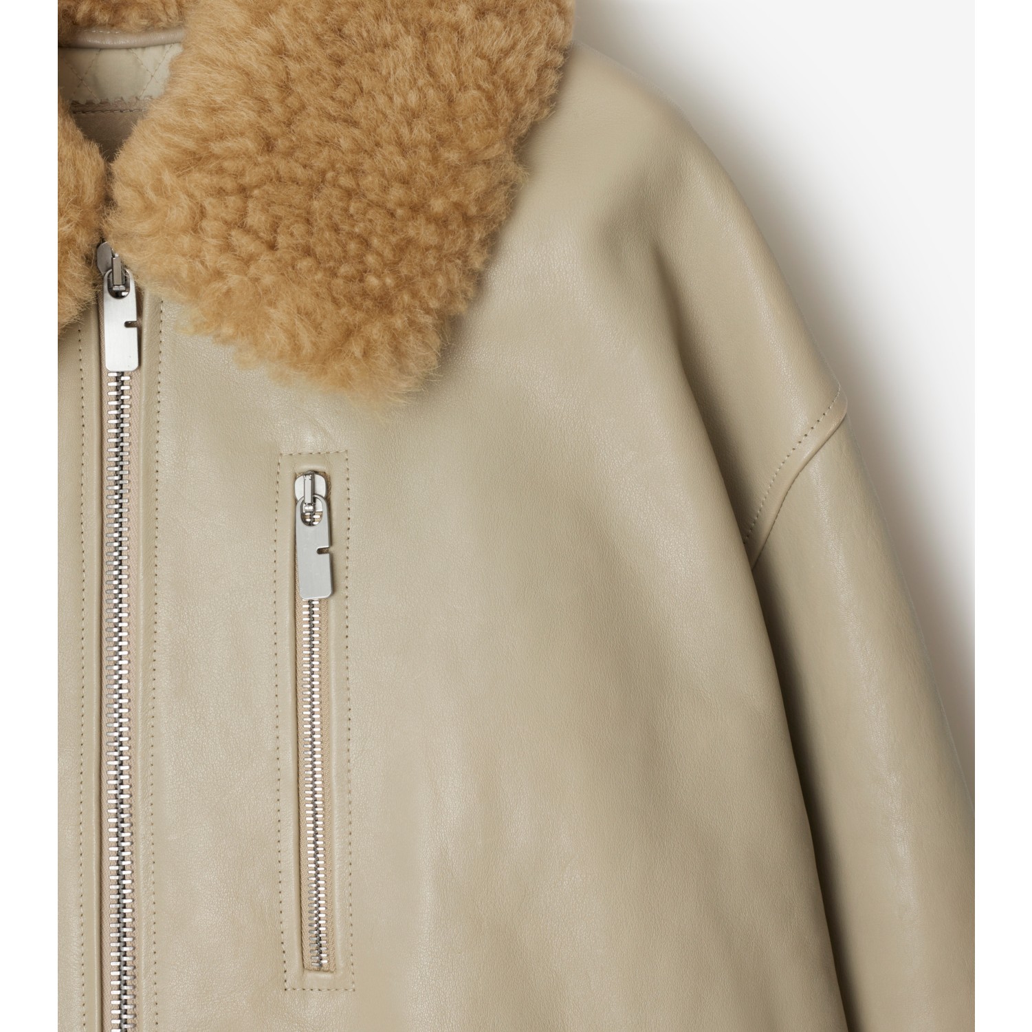 Car coat corto in pelle