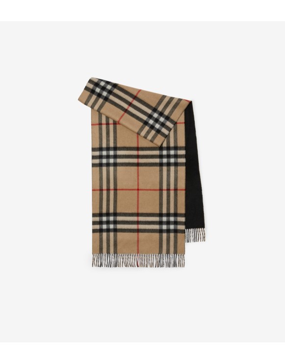 Reversible Check Cashmere Scarf