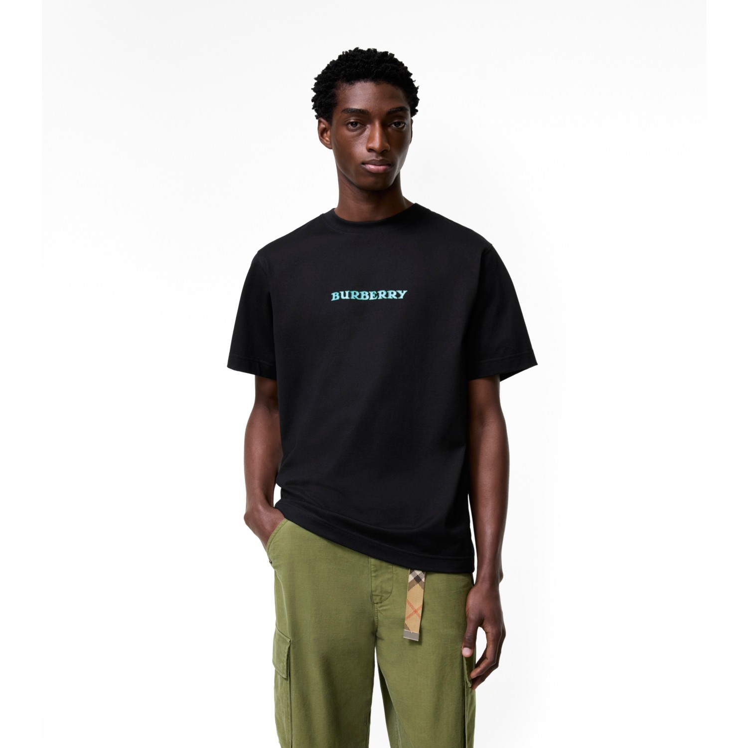 Heritage Logo Cotton T-shirt in Black - Men | Burberry® Official