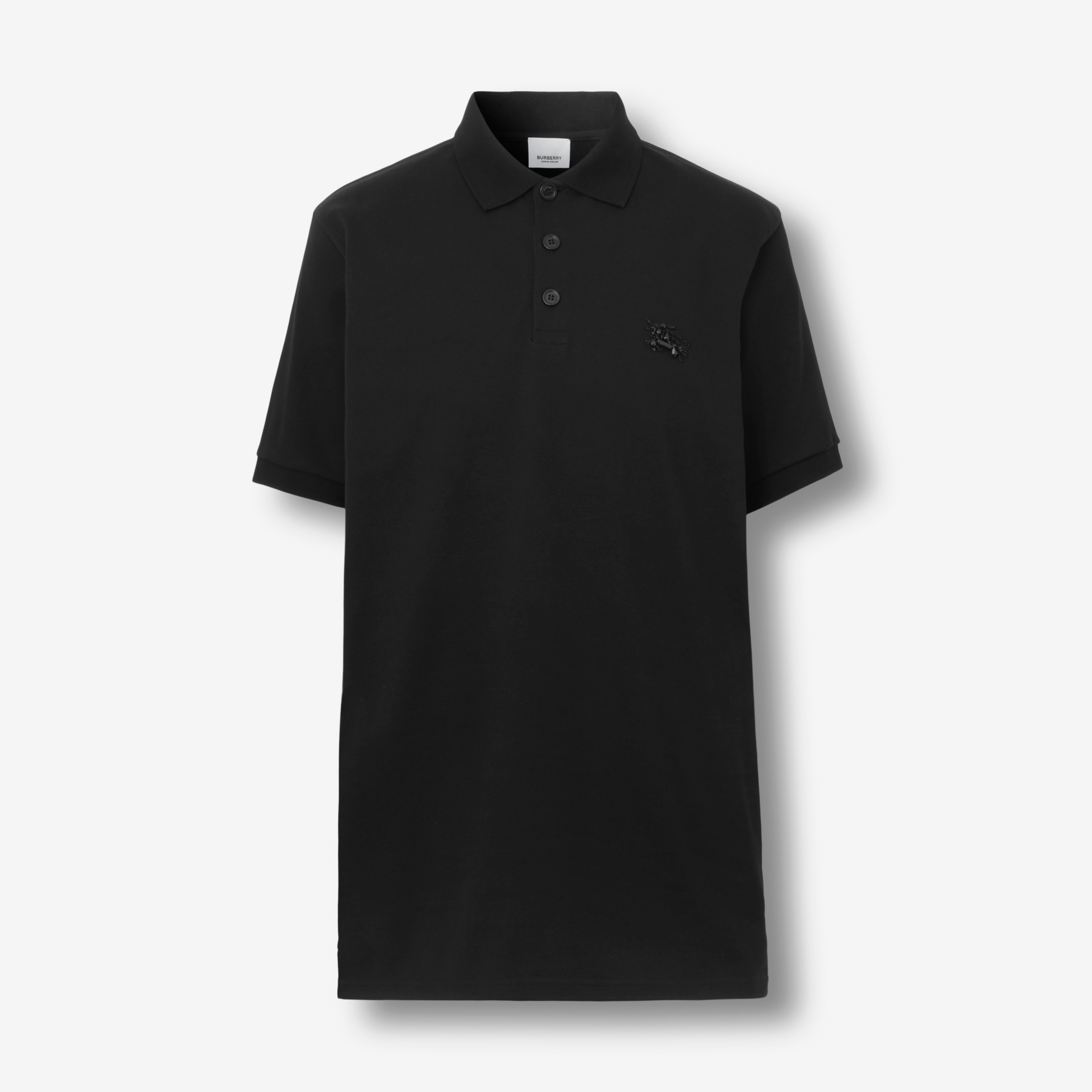 Crystal EKD Cotton Polo Shirt in Black - Men | Burberry® Official