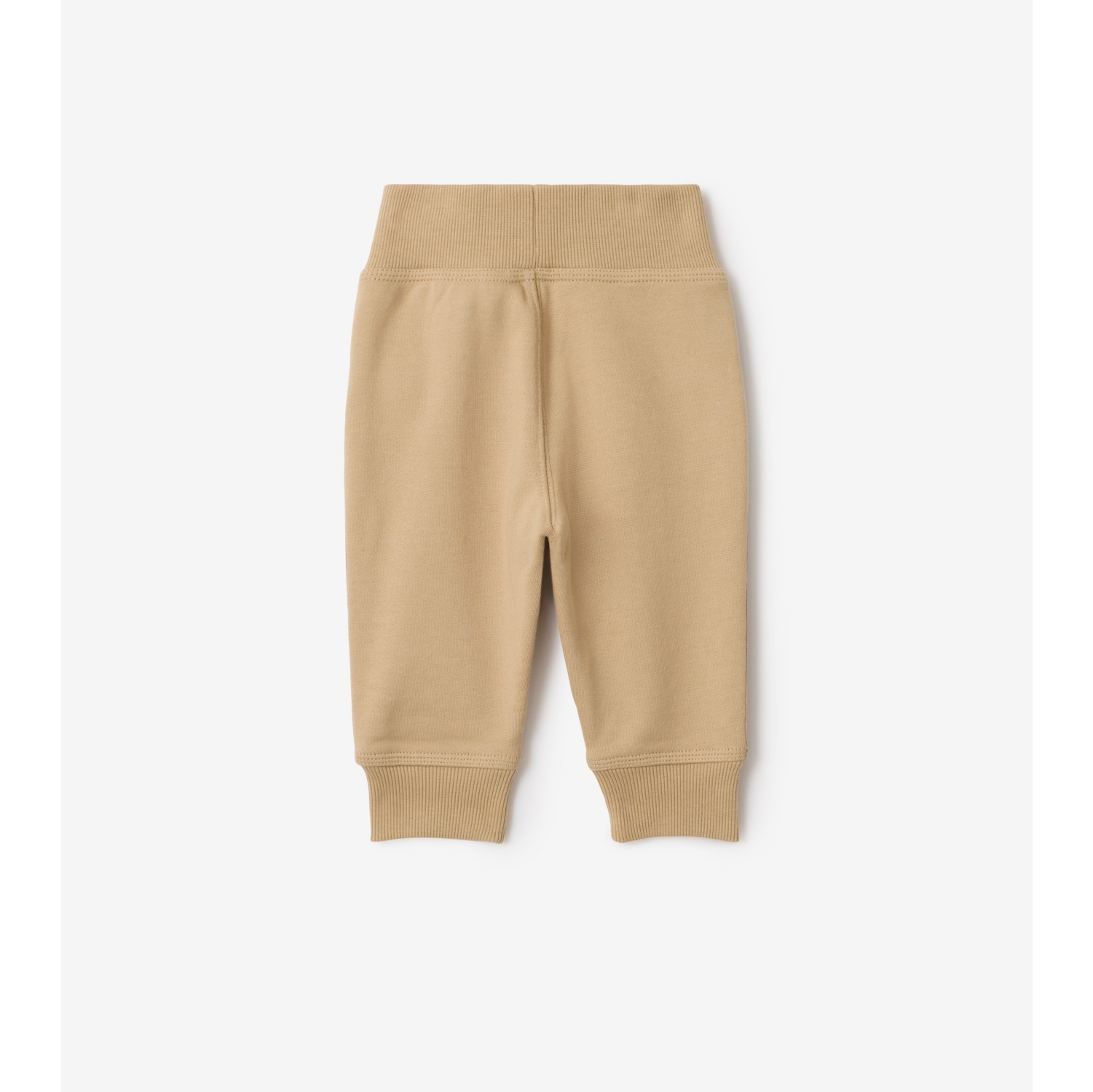 Check Trim Cotton Jogging Pants in Sand | Burberry® Official