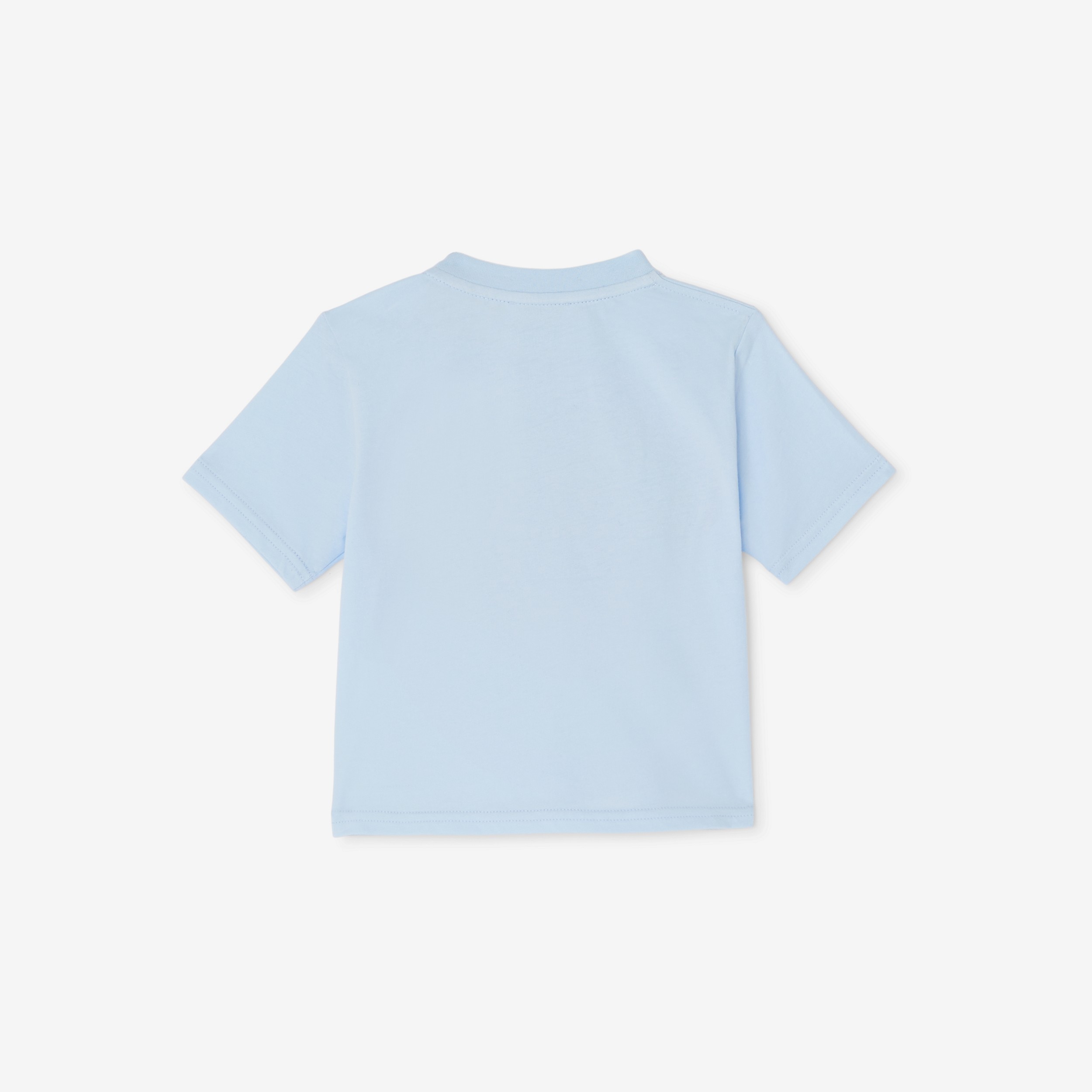 Camiseta em algodão com estampa Equestrian Knight (Azul Claro) - Crianças | Burberry® oficial - 3