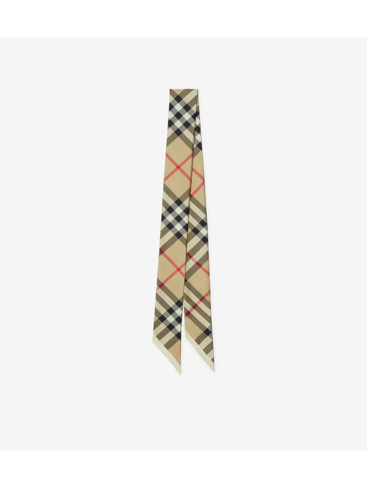 BURBERRY｜ (Skinny Reversible Check Silk Scarf (8102100) B19BE3A5-BDCB-40D6-8364-