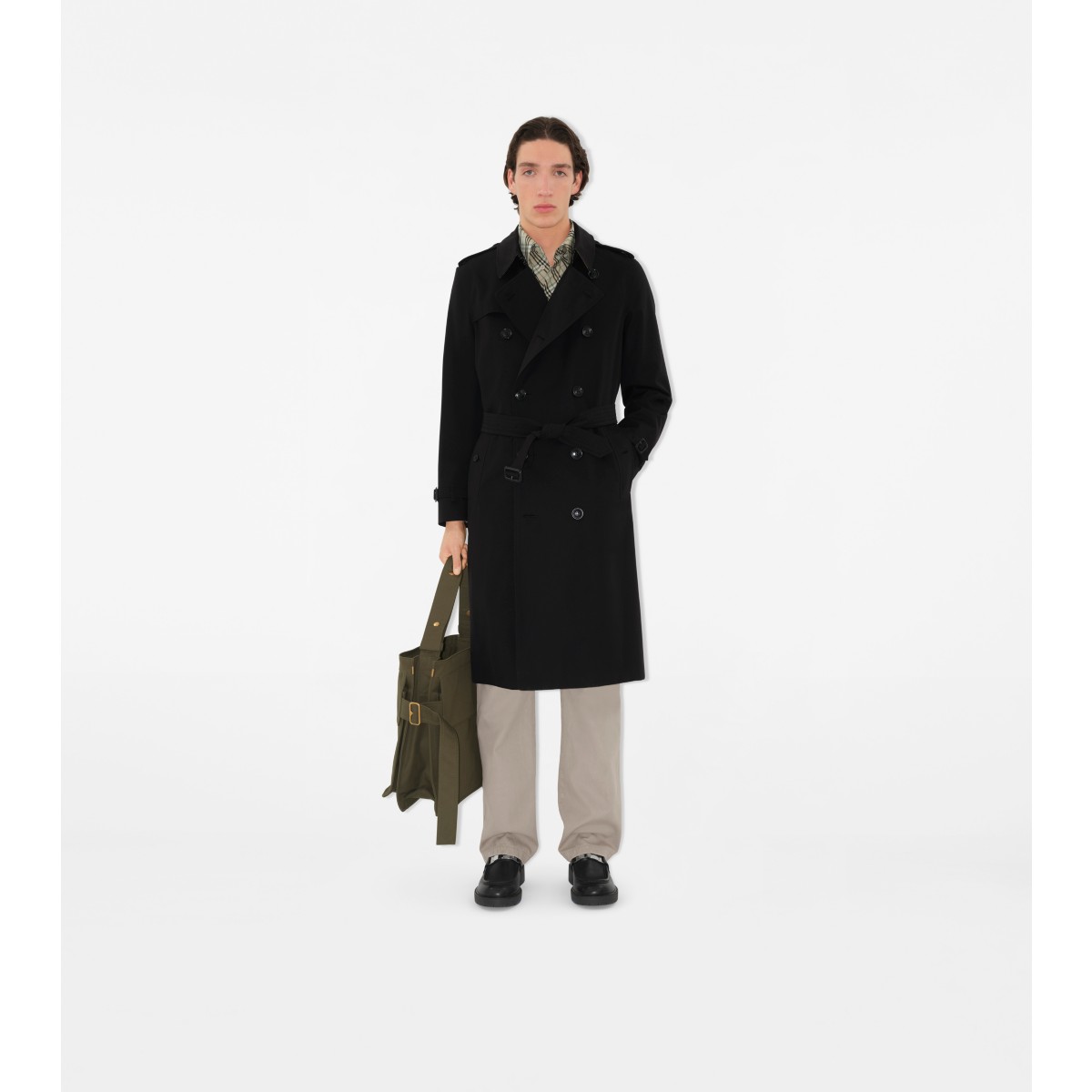  Check Long Kensington Heritage Trench Coat