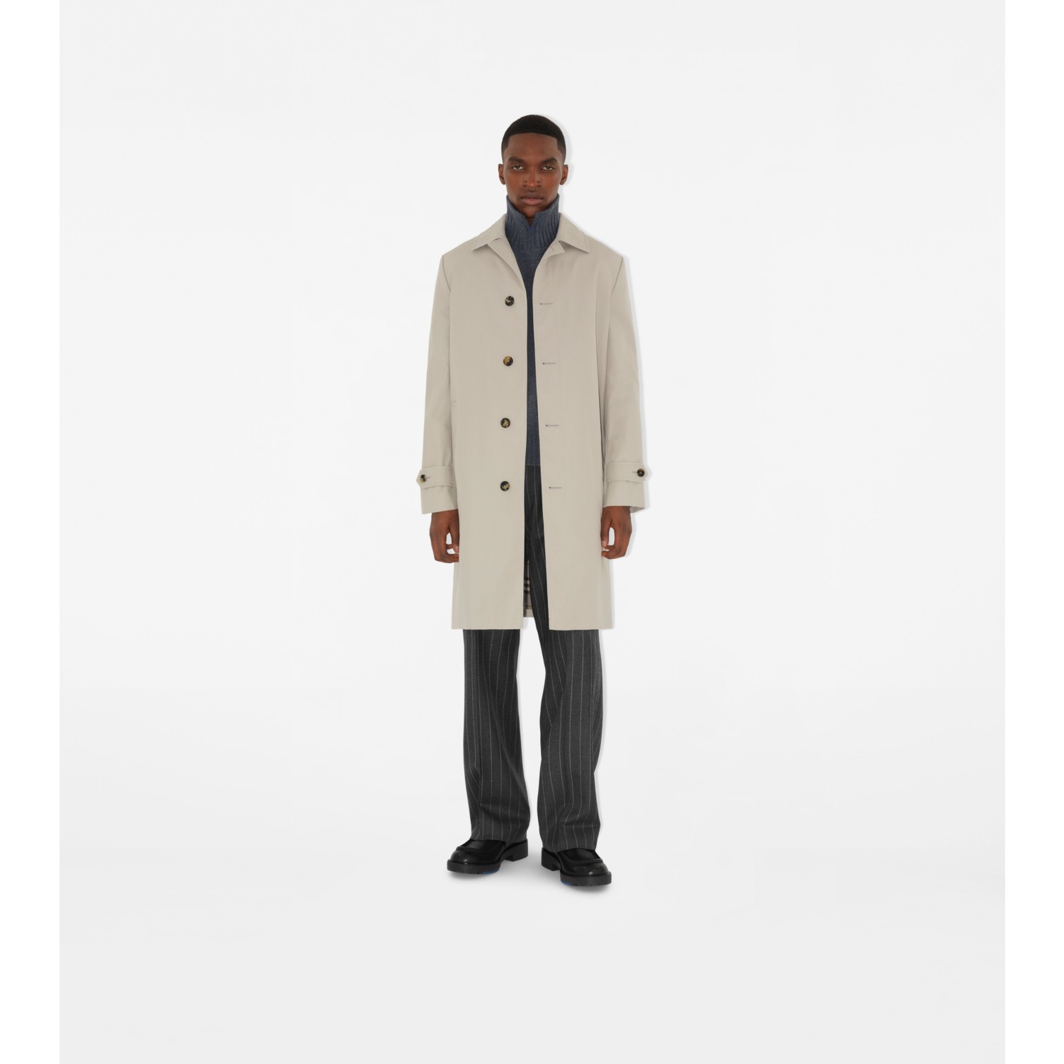 Langer Baumwollmisch-Car Coat